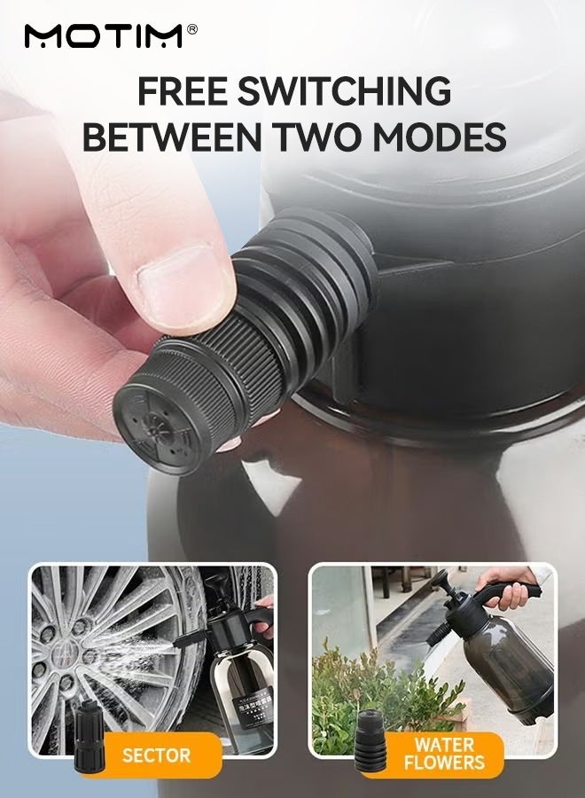 Motim 5Pc/Set Handheld Car Wash Sprayer Pressure Pump, 2L Foam Watering Can with Car Washing Towel and Washing Gloving, Car Cleaning Supplies, Pressure Sprayer for Home, Lawn, Garden, Car - Image 5